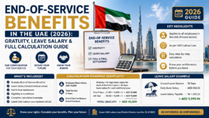 Read more about the article End-of-Service Benefits in the UAE (2026): Gratuity, Leave Salary & Full Calculation Guide