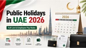 Read more about the article Public Holidays in UAE 2026: Full List & Employee Pay Rules Explained