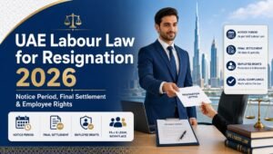 Read more about the article UAE Labour Law for Resignation (2026): Notice Period, Final Settlement & Rights
