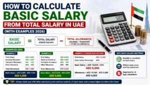 Read more about the article How to Calculate Basic Salary from Total Salary in UAE (With Examples 2026)